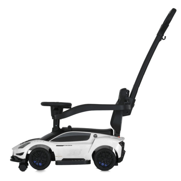 Дитяча каталка-толокар 2 в 1 M 5106-1 білий, з батьківською ручкою (M 5106-1)