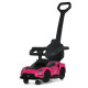 Дитяча каталка-толокар 2 в 1 M 5106-8 рожевий, з батьківською ручкою (M 5106-8)