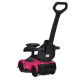 Дитяча каталка-толокар 2 в 1 M 5106-8 рожевий, з батьківською ручкою (M 5106-8)