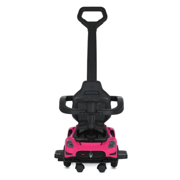 Дитяча каталка-толокар 2 в 1 M 5106-8 рожевий, з батьківською ручкою (M 5106-8)