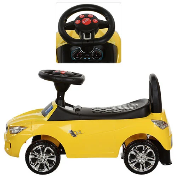 Каталка-толокар Bambi M 3147B-6 Жовтий музичний (M 3147B-6)