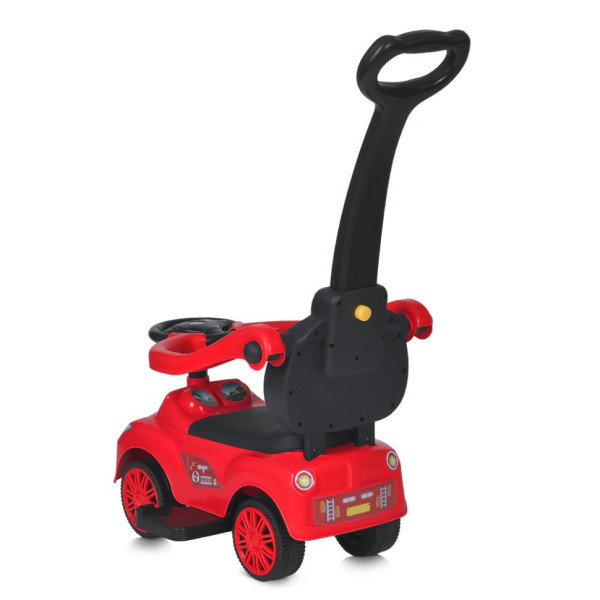 Дитяча каталка-толокар M 5763L-3 червоний, з батьківською ручкою (M 5763L-3)