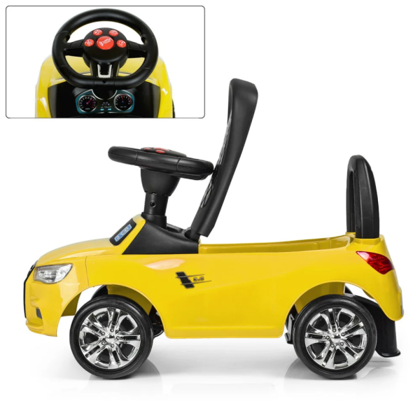 Каталка-толокар Bambi M 3147A-6 Жовтий музичний (M 3147A-6)