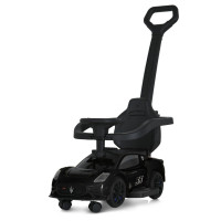 Дитяча каталка-толокар 2 в 1 M 5106-2 чорний, з батьківською ручкою (M 5106-2)