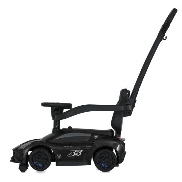 Дитяча каталка-толокар 2 в 1 M 5106-2 чорний, з батьківською ручкою (M 5106-2)