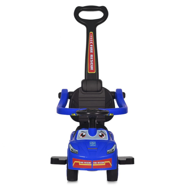 Дитяча каталка-толокар M 5763L-4 синій, з батьківською ручкою (M 5763L-4)