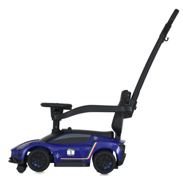 Дитяча каталка-толокар 2 в 1 M 5106-4 синій, з батьківською ручкою (M 5106-4)