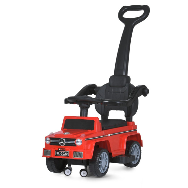 Дитяча каталка-толокар M 5043L-3 червоний, з батьківською ручкою (M 5043L-3)