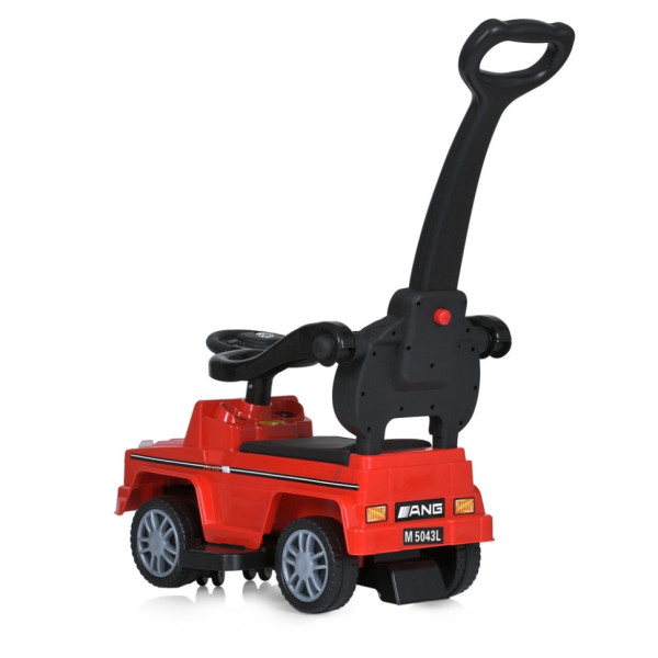 Дитяча каталка-толокар M 5043L-3 червоний, з батьківською ручкою (M 5043L-3)
