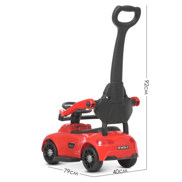 Каталка-толокар Bambi Racer M 4578-3 Червоний музичний (M 4578-3)