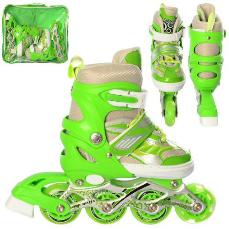 Детские ролики раздвижные A 20131-S-GR размер 28-33