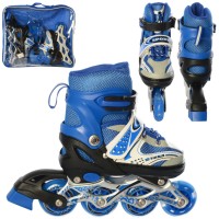 Детские раздвижные ролики A 12100-9-S-BL размер 28-33