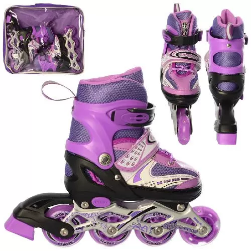 Детские ролики раздвижные A 12100-9-S-V размер 28-33