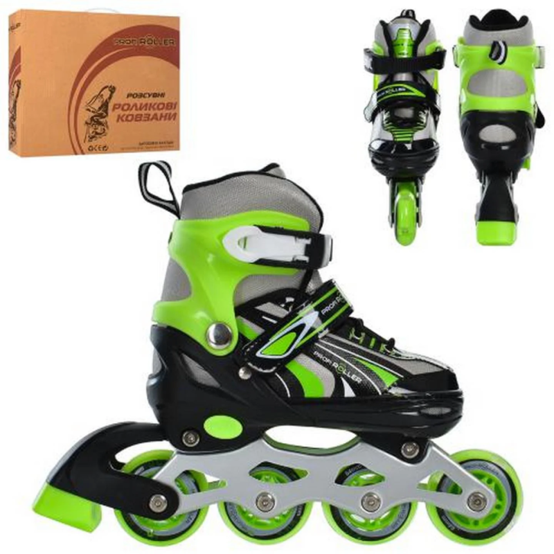 Ролики раздвижные Profi A4146-S-GR размер(31-34)