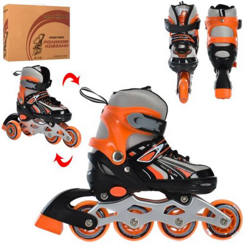 Ролики раздвижные Profi A4146-XS-OR размер(27-30)