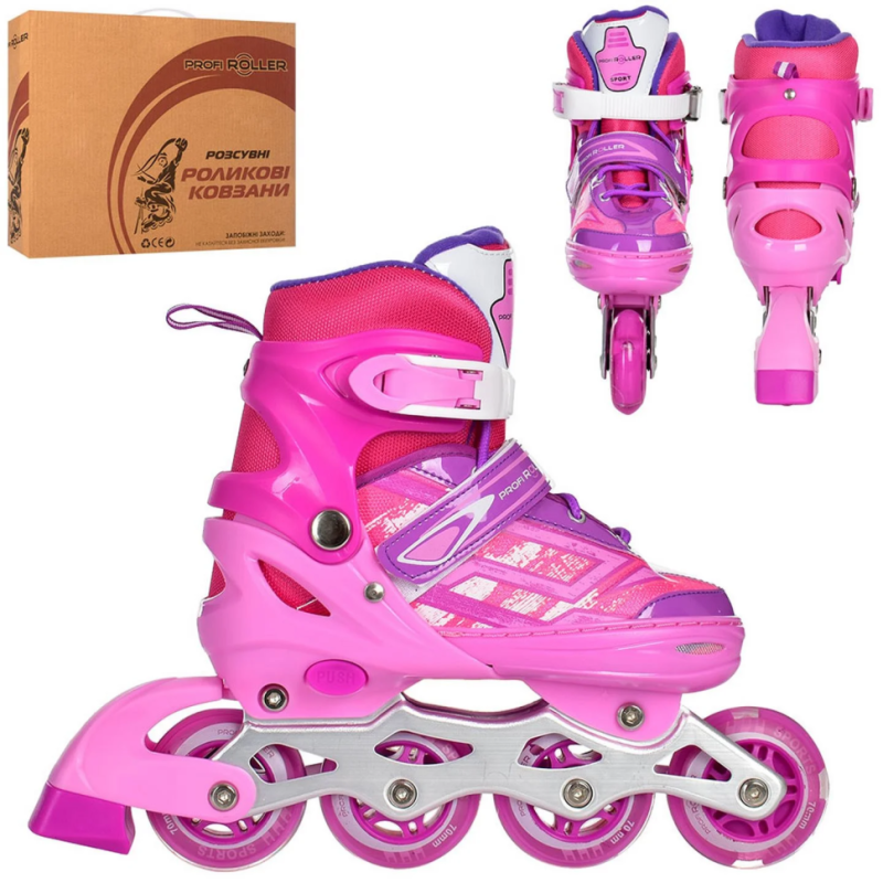 Розсувні ролики Profi A4144-M-V розмір(35-38) Розсувні ролики Profi A4144-M-V розмір(35-38)