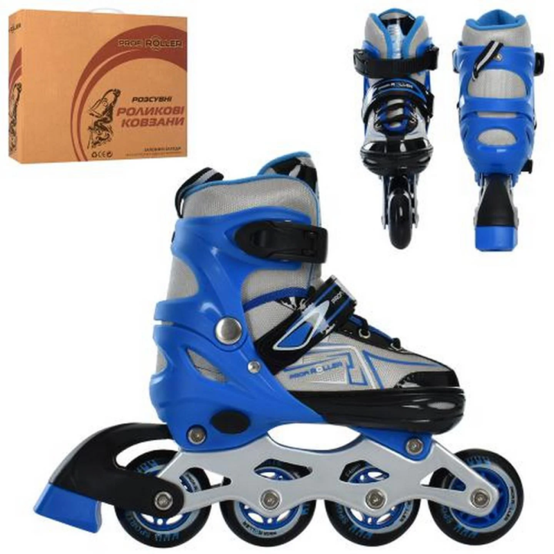 Ролики раздвижные Profi A4148-S-BL размер(31-34)