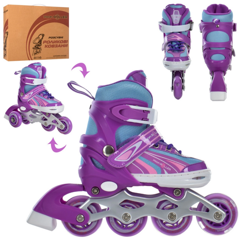 Ролики раздвижные Profi A4146-XS-V размер(27-30)