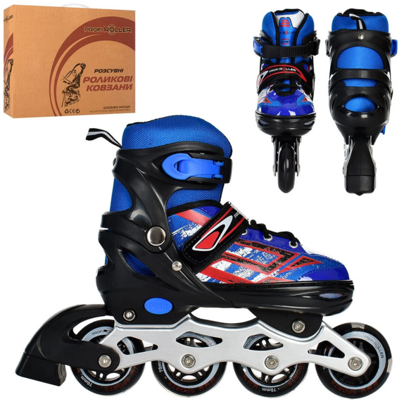 Ролики раздвижные Profi A4144-M-BL размер(35-38)