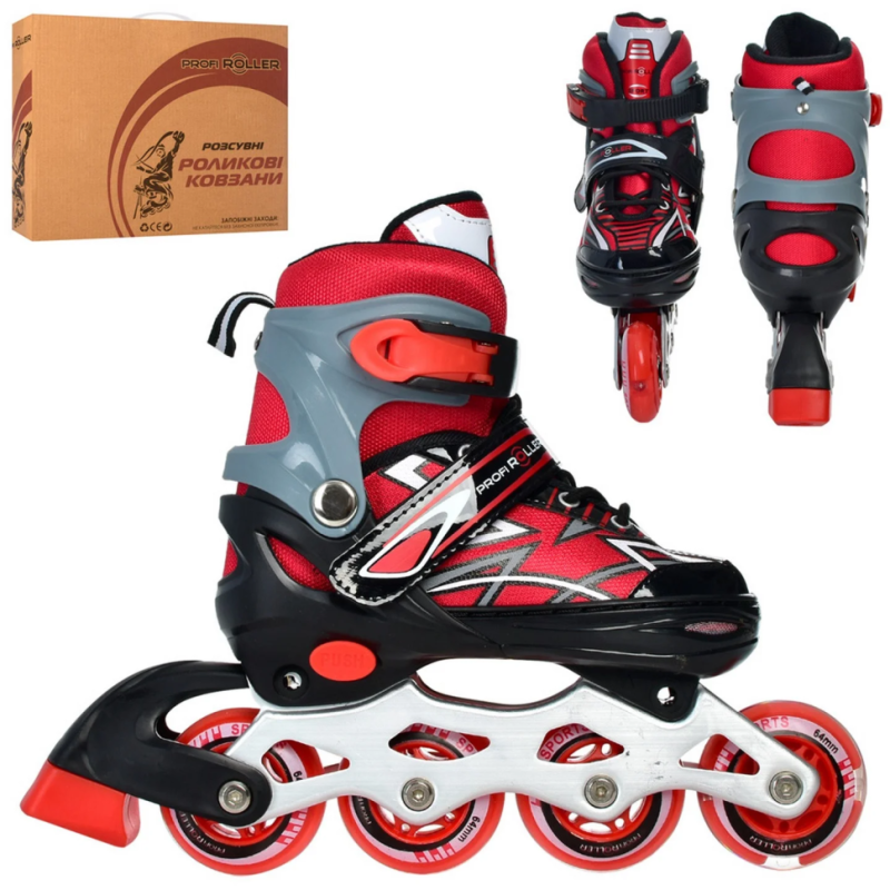 Ролики розсувні Profi A4142-S-R розмір(31-34) Ролики розсувні Profi A4142-S-R розмір(31-34)