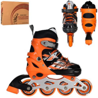 Ролики раздвижные Profi A4144-S-OR размер(31-34)