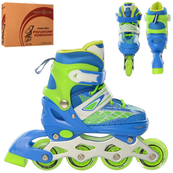 Ролики раздвижные Profi A4140-S-BL размер(31-34)