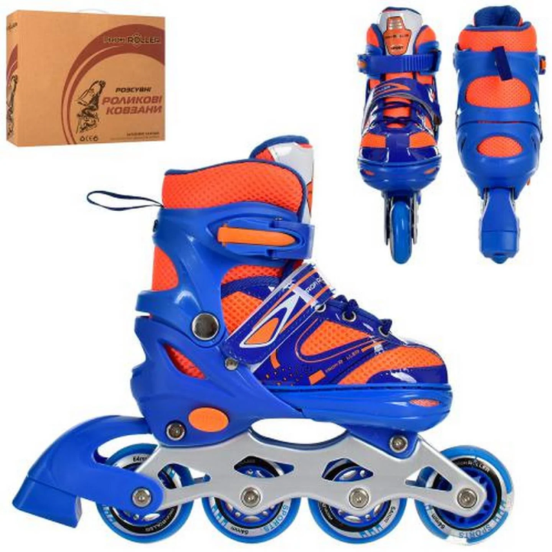 Ролики раздвижные Profi A4145-S-BL размер(31-34)