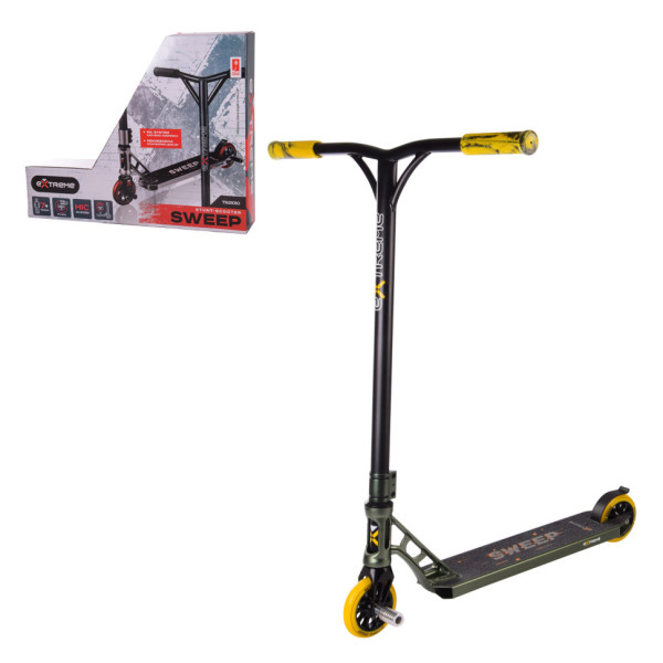 Самокат трюковий 2-х колісний TR21010 (RL7T), Extreme Motion SWEEP, колеса PU 110 мм  Зелений (TR21010 GREEN)