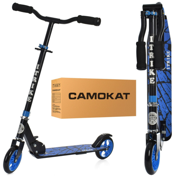 Самокат дитячий iTrike SR2-039-8-BL складний (SR2-039-8-BL)