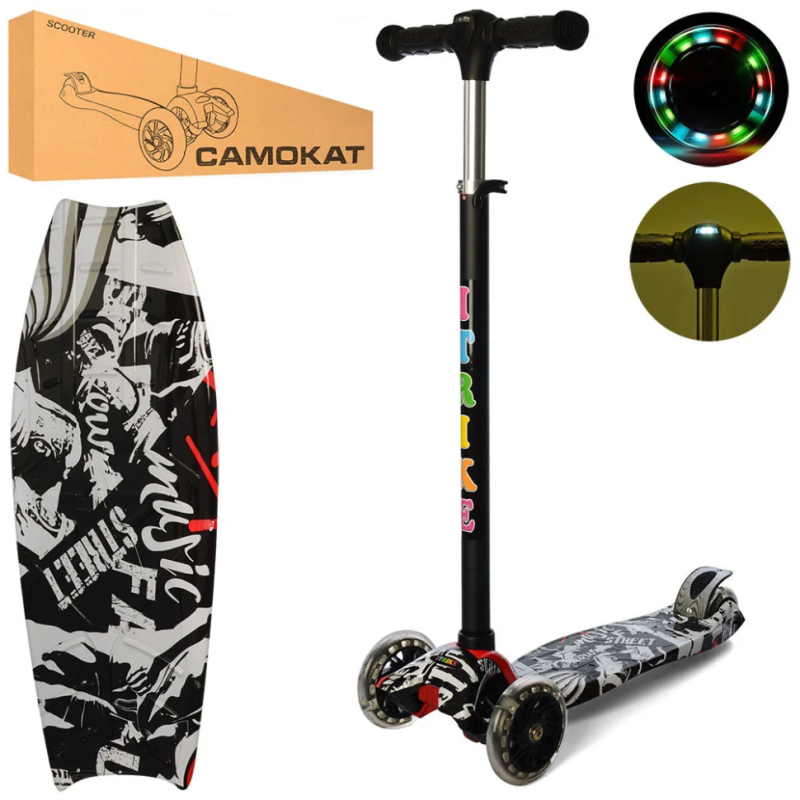 Самокат дитячий MAXI iTrike JR 3-055-L-WP8 триколісний Самокат дитячий MAXI iTrike JR 3-055-L-WP8 триколісний