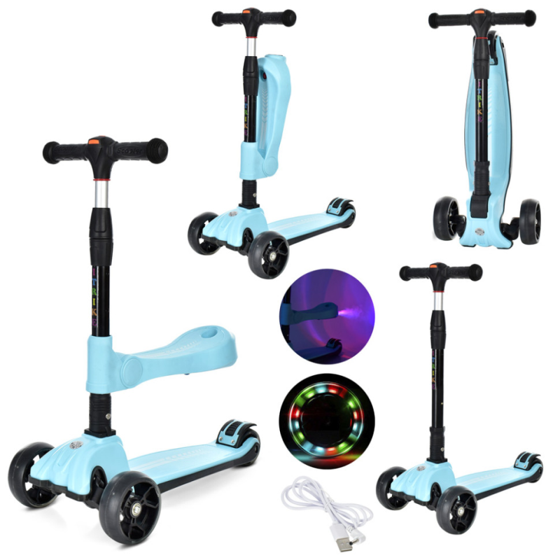 Самокат дитячий MAXI iTrike JR3-082-BL складаний Самокат дитячий MAXI iTrike JR3-082-BL складаний