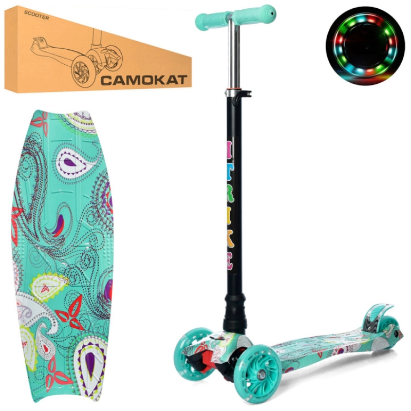 Самокат дитячий MAXI iTrike JR 3-055-3-WP15 з підсвічуванням Самокат дитячий MAXI iTrike JR 3-055-3-WP15 з підсвічуванням