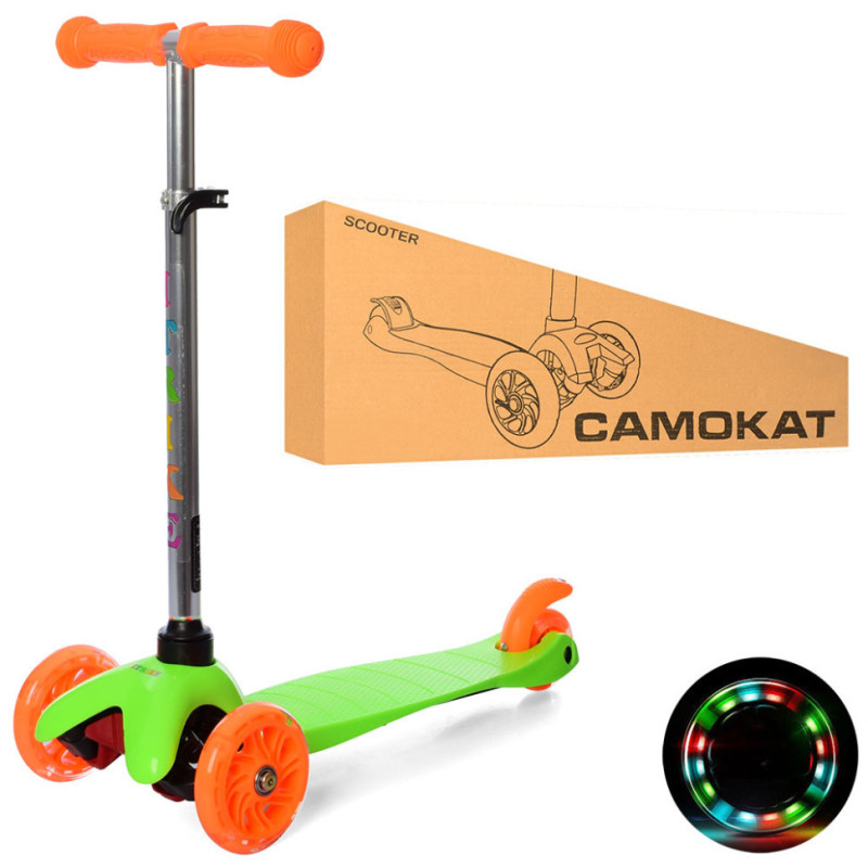 Дитячий самокат iTrike BB 3-013-4-C-GR MINI колеса, що світяться Дитячий самокат iTrike BB 3-013-4-C-GR MINI колеса, що світяться