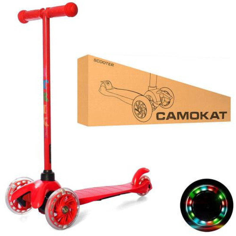 Дитячий самокат iTrike BB 3-013-5-R MINI колеса, що світяться Дитячий самокат iTrike BB 3-013-5-R MINI колеса, що світяться