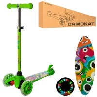 Самокат дитячий триколісний BB 3-040-GR світяться колеса Самокат дитячий триколісний BB 3-040-GR світяться колеса