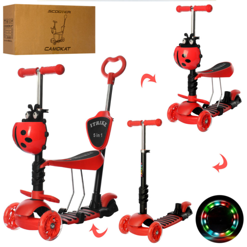 Дитячий самокат iTrike JR 3-026-R MAXI 5 в 1 Дитячий самокат iTrike JR 3-026-R MAXI 5 в 1
