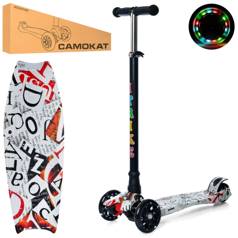 Самокат дитячий MAXI iTrike JR 3-055-3-WP19 з підсвічуванням Самокат дитячий MAXI iTrike JR 3-055-3-WP19 з підсвічуванням