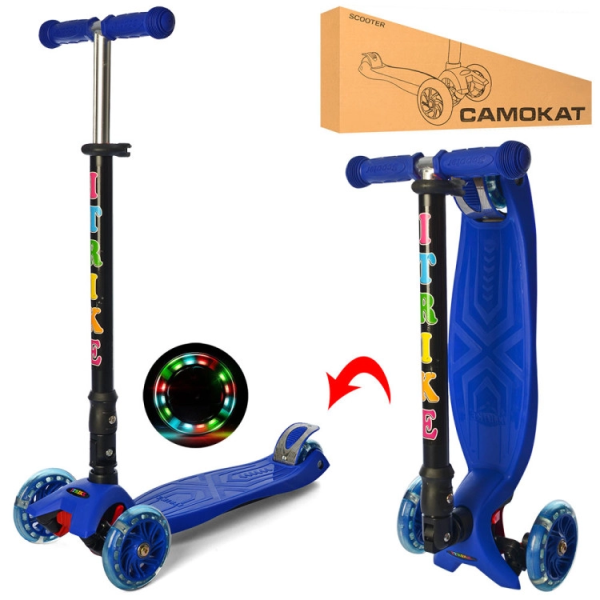 Самокат дитячий MAXI iTrike JR 3-003-1-DBL складний (JR3-003-1-DBL)