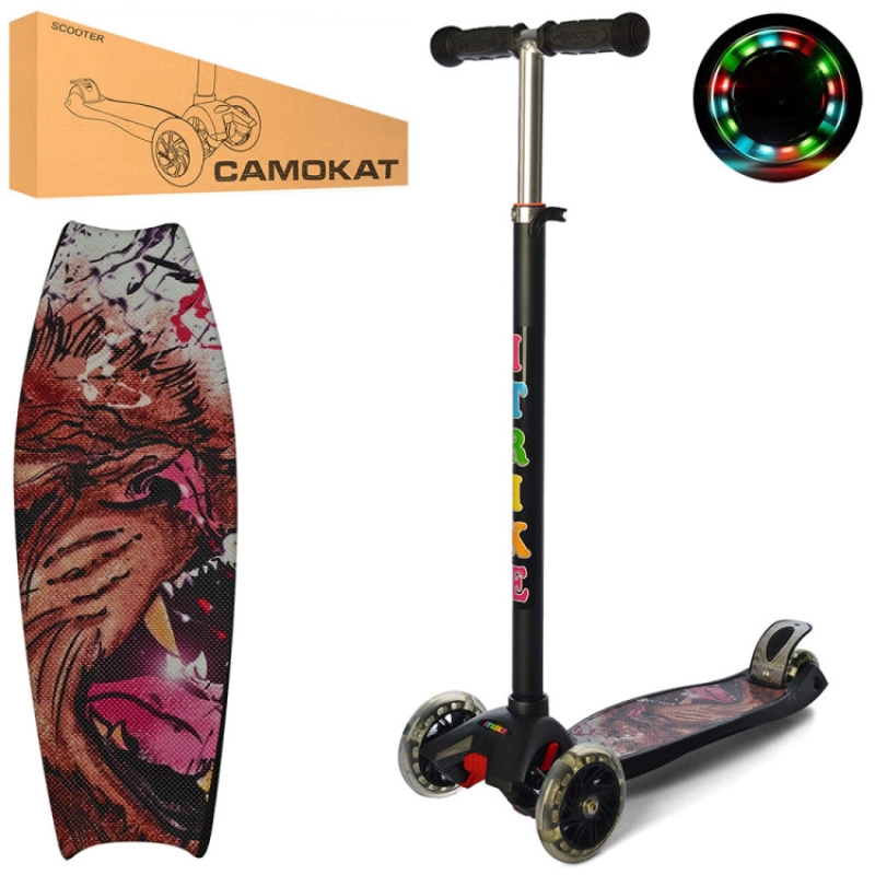 Самокат дитячий MAXI iTrike JR 3-055-1-B1 з підсвічуванням Самокат дитячий MAXI iTrike JR 3-055-1-B1 з підсвічуванням