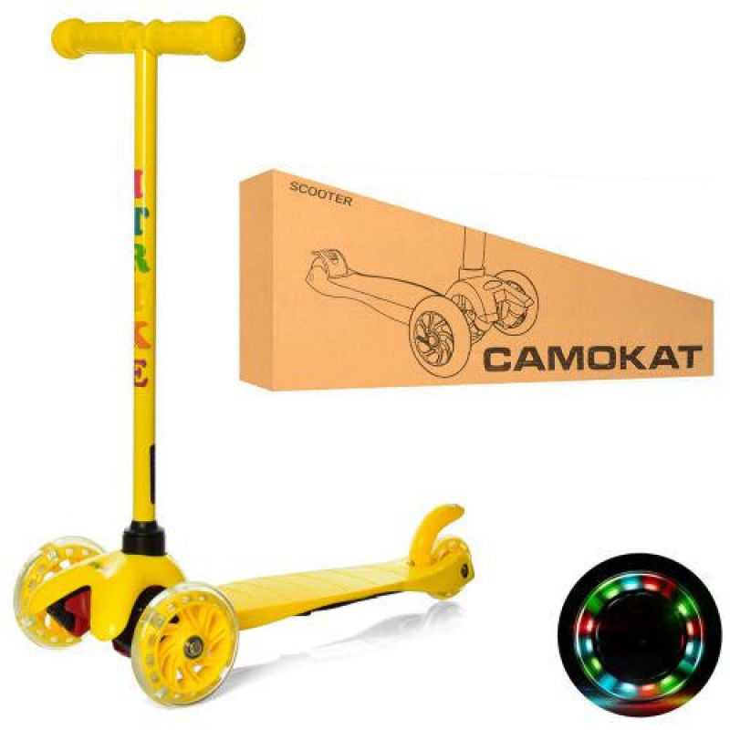 Дитячий самокат iTrike BB 3-013-5-Y MINI колеса, що світяться Дитячий самокат iTrike BB 3-013-5-Y MINI колеса, що світяться