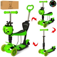 Самокат детский MAXI iTrike JR 3-068-GR с родительской ручкой Самокат детский MAXI iTrike JR 3-068-GR с родительской ручкой