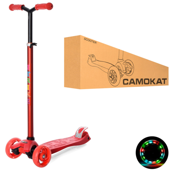 Самокат дитячий MAXI iTrike JR3-060-22-R з підсвічуванням (JR3-060-22-R)