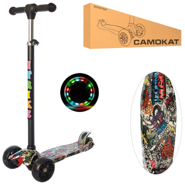 Самокат дитячий MAXI iTrike JR 3-060-22-WP1 триколісний (JR3-060-22-WP1)