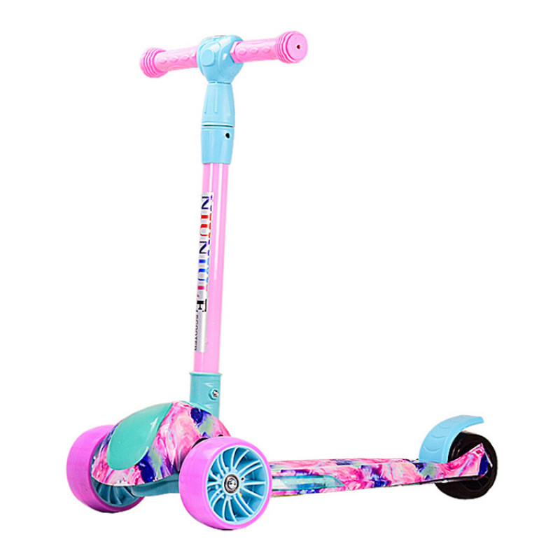 Самокат детский 3-х колесный HS2015-1 (RL7T) складной, светящиеся колеса PU Самокат детский 3-х колесный HS2015-1 (RL7T) складной, светящиеся колеса PU