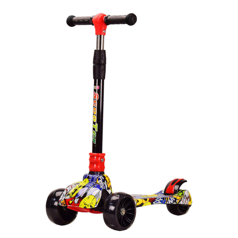 Самокат детский 3-х колесный HS2019-1 (RL7T) складной, светящиеся колеса PU Самокат детский 3-х колесный HS2019-1 (RL7T) складной, светящиеся колеса PU