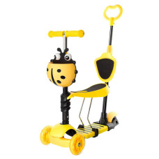 Самокат дитячий 3-х колісний SC20139(Yellow) з батьківською ручкою (SC20139(Yellow))
