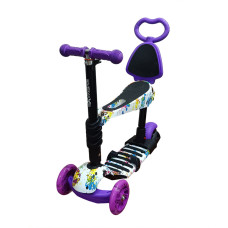 Дитячий самокат 4-х колісний 5 в 1 SC20482(Violet) колеса зі світлом (SC20482(Violet))