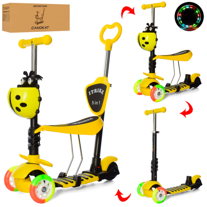 Дитячий самокат iTrike JR 3-026-CY MAXI 5 в 1