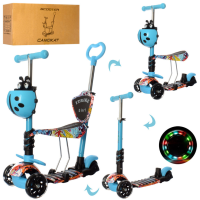 Самокат дитячий MAXI iTrike JR 3-058-I-WP3 з батьківською ручкою Самокат дитячий MAXI iTrike JR 3-058-I-WP3 з батьківською ручкою