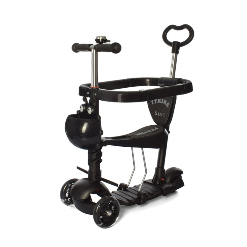 Дитячий самокат iTrike JR 3-027-B MAXI з батьківською ручкою